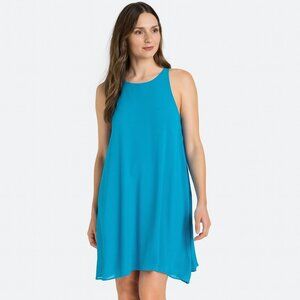 Askari Silk Blue Slipover Sleeveless Dress Size XS